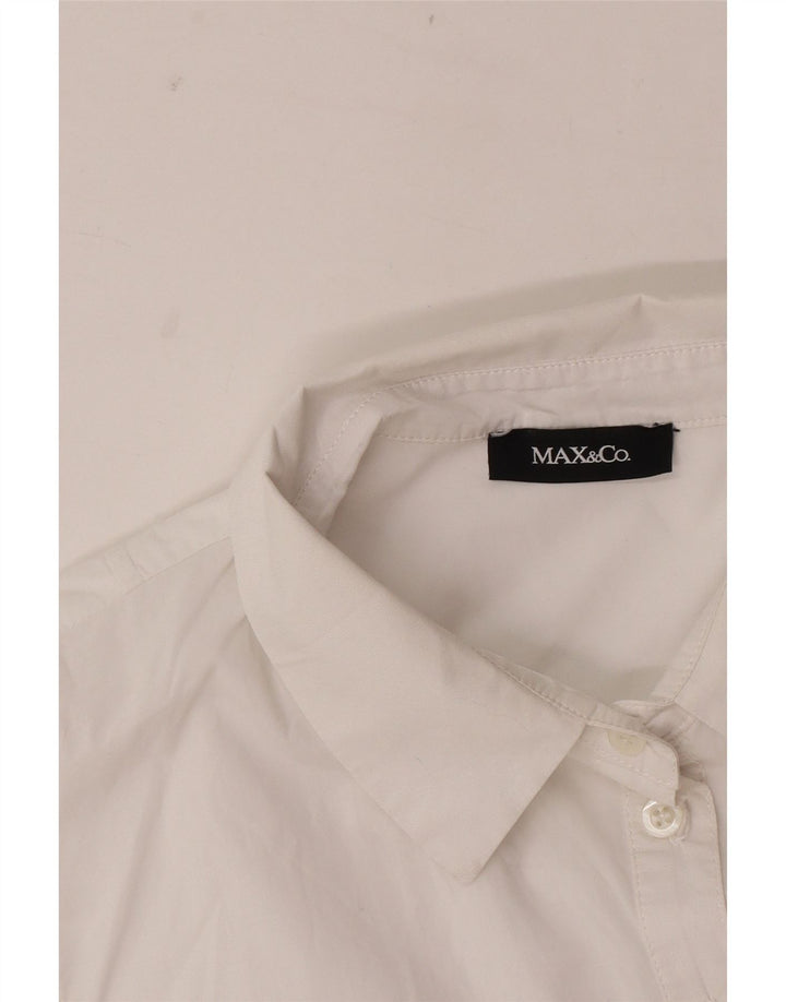 Max & Co. Γυναικείο αμάνικο πουκάμισο Μπλούζα UK 12 Medium White