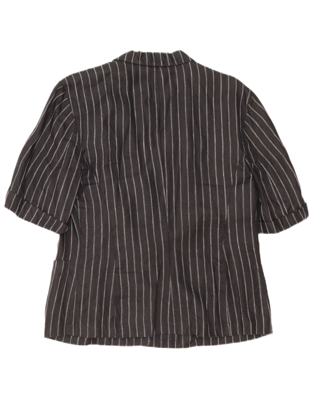 Max Mara Γυναικείο μπουφάν blazer 2 κουμπιών UK 14 μέτριο μαύρο ρίγες