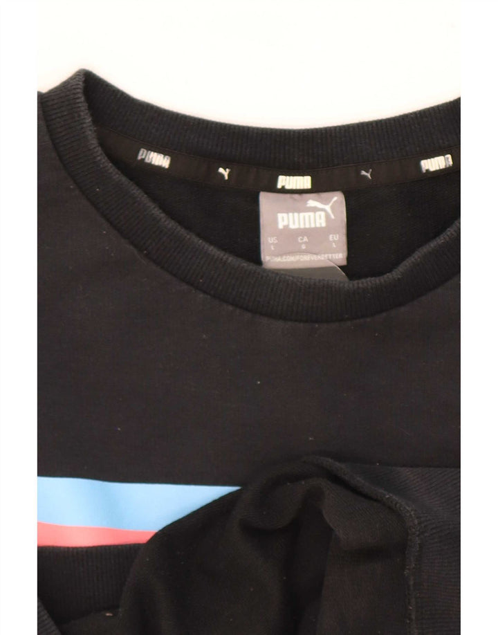 Ανδρικό φούτερ Puma Jumper Μεγάλο μαύρο χρώμα, βαμβακερό