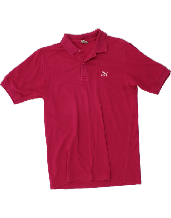 PUMA Mens Polo Shirt Small Pink Cotton Vintage Puma and Second-Hand Puma from Messina Hembry 
