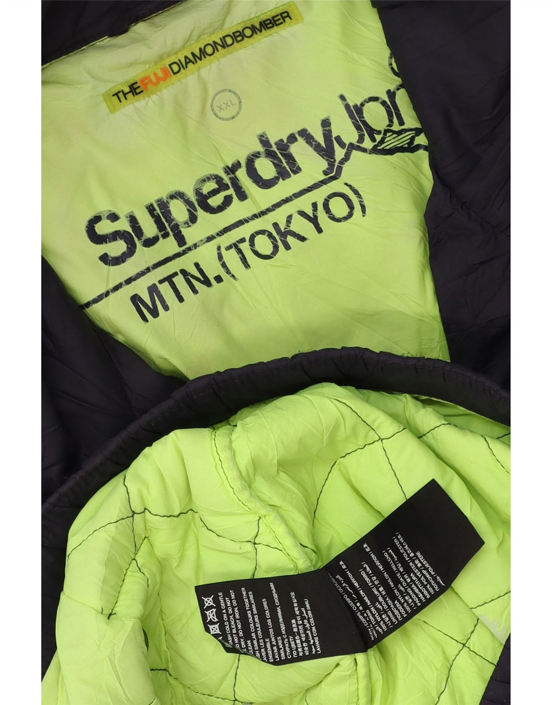 Superdry Ανδρικό μπουφάν με επένδυση UK 44 2XL Navy Blue Polyester