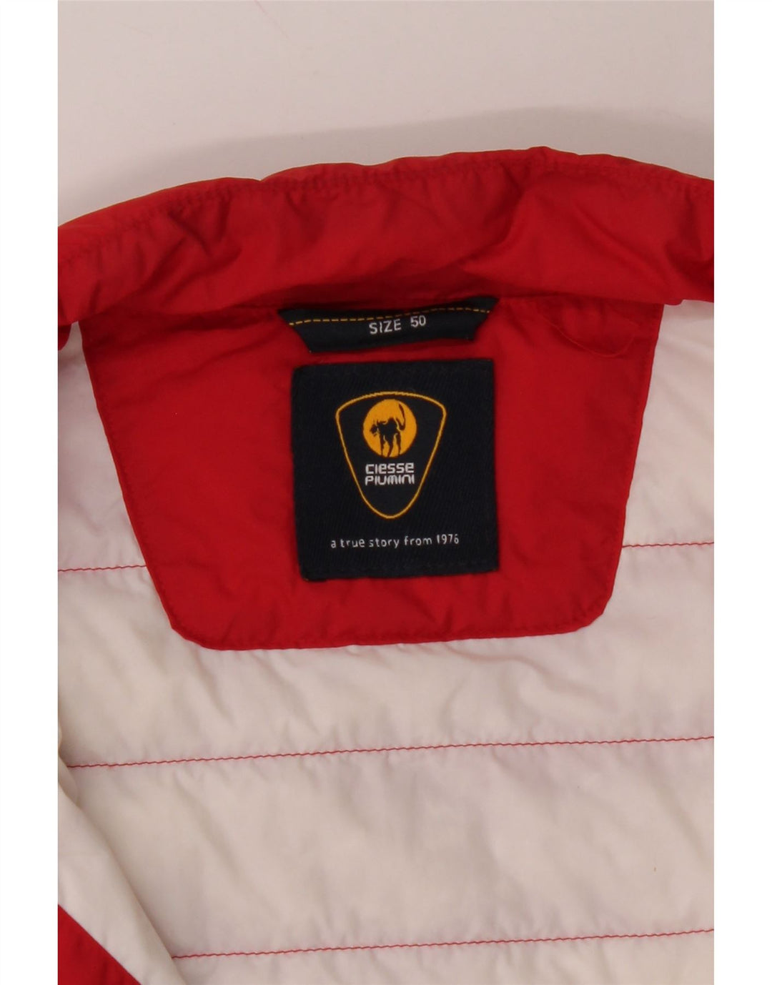 CIESSE PIUMINI Mens Padded Jacket IT 50 Large Red Colourblock