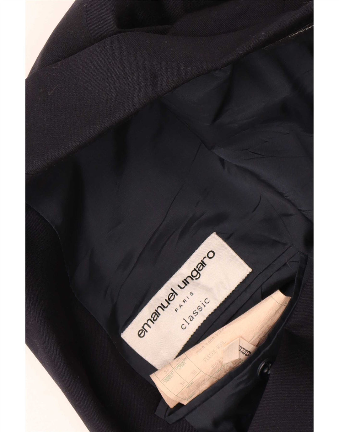 Emanuel Ungaro Ανδρικό σακάκι με 3 κουμπιά σακάκι IT 56 3XL Navy Blue Wool