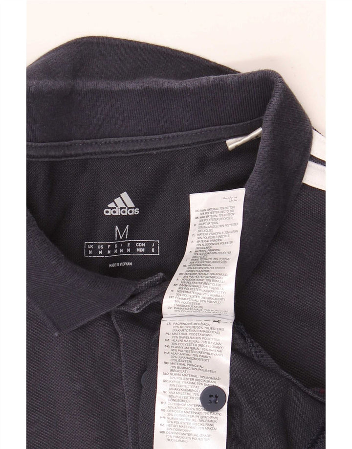 Ανδρικό πουκάμισο πόλο Adidas, μεσαίο μπλε, βαμβακερό