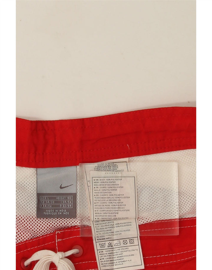 Ανδρικό σορτς κολύμβησης Nike με μεγάλο κόκκινο χρώμα από πολυεστέρα