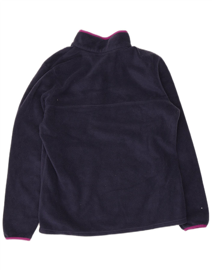 Columbia γυναικείο λαιμό με κουμπιά Fleece Jumper UK 16 Large Navy Blue Polyester