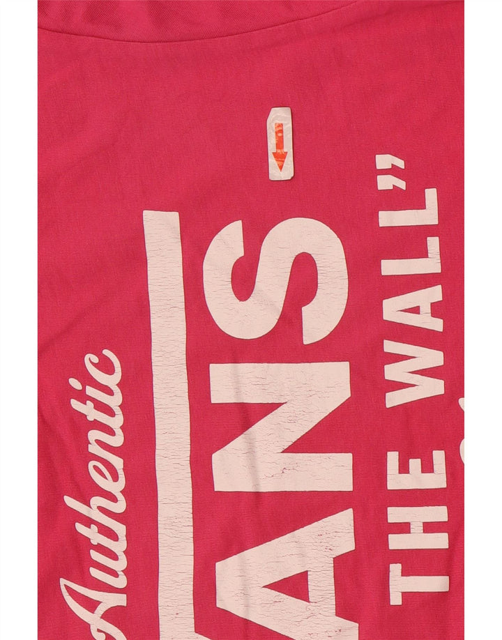 Ανδρικό γραφικό T-shirt Vans Slim Fit Top Μεσαίο Ροζ