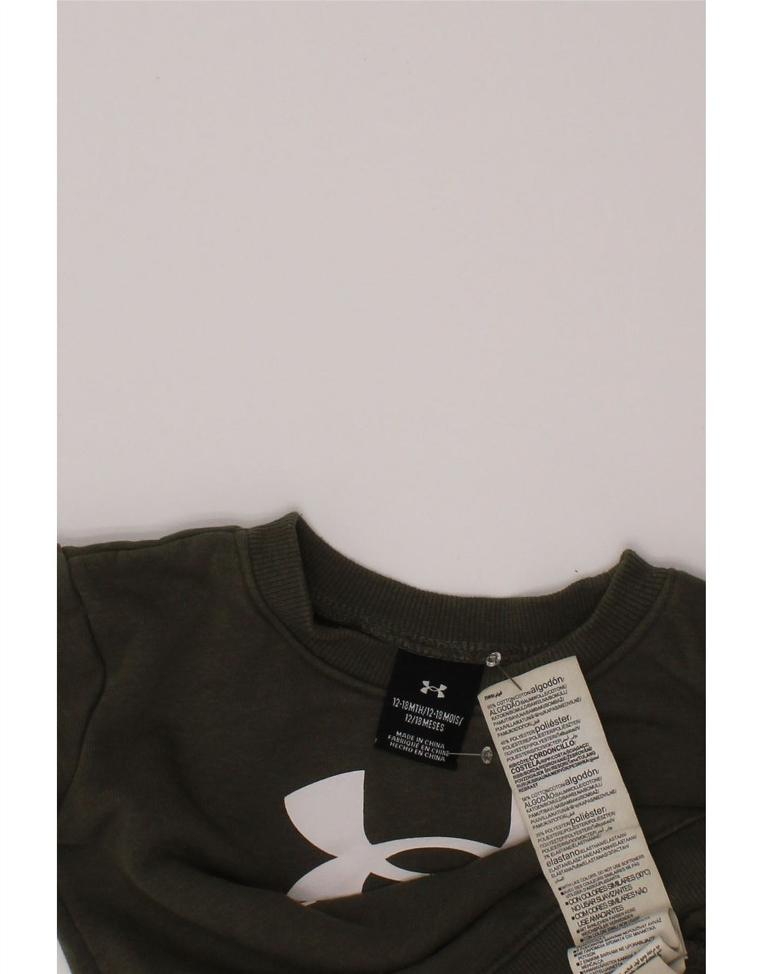 UNDER Armour Baby Boys Graphic Φούτερ Jumper 12-18 μηνών Χακί βαμβακερό