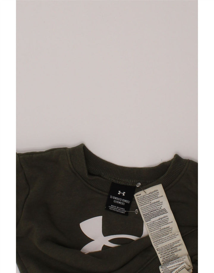 UNDER Armour Baby Boys Graphic Φούτερ Jumper 12-18 μηνών Χακί βαμβακερό