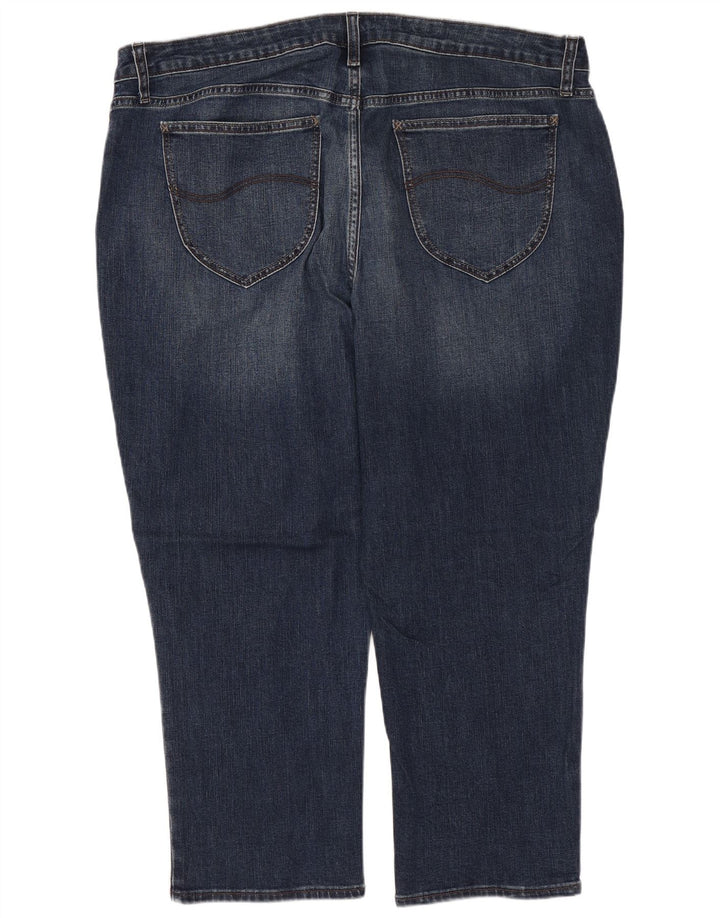 Lee Womens Riders Ψηλόμεσο Capri Jeans US 20 3XL W40 L23 Navy Blue Cotton