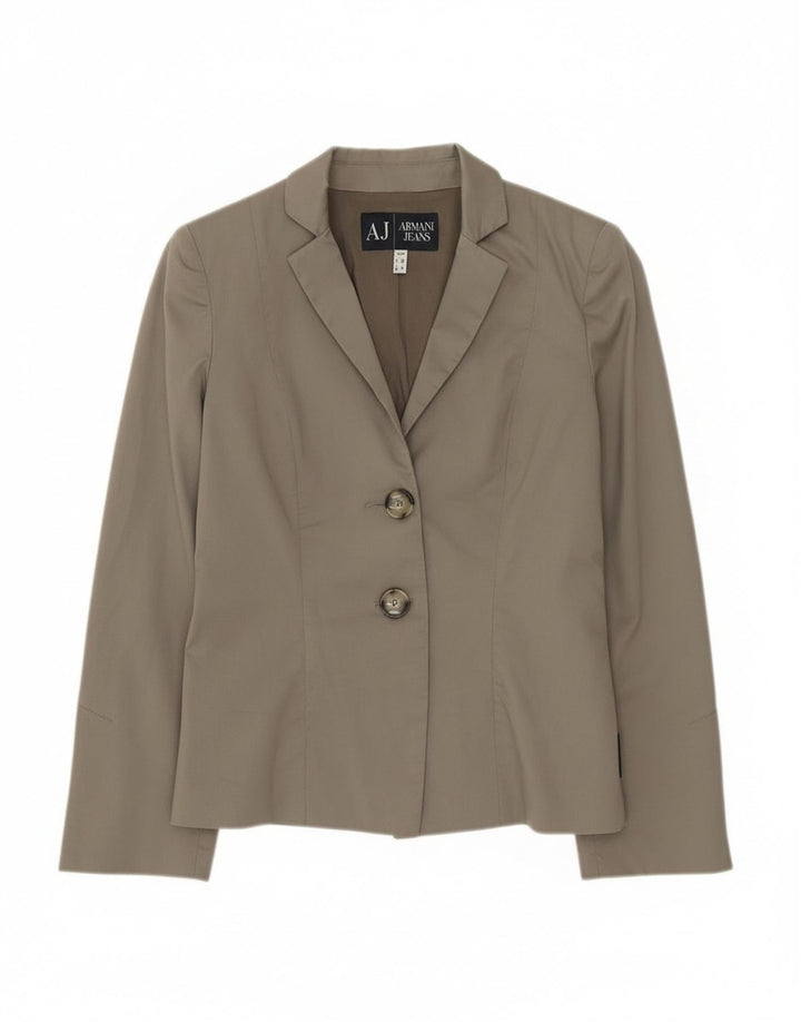 Armani Jeans Γυναικείο Μπουφάν μπλέιζερ με 2 κουμπιά EU 40 Μεσαίο γκρι βαμβακερό