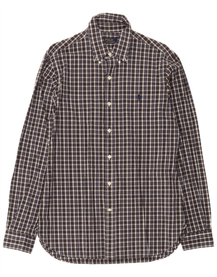 Ανδρικό πουκάμισο Polo Ralph Lauren νούμερο 15 Medium Navy Blue Check Cotton