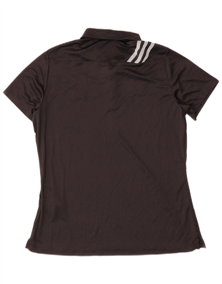 Adidas Γυναικείο πουκάμισο πόλο UK 16/18 Μεγάλο μαύρο πολυεστέρα
