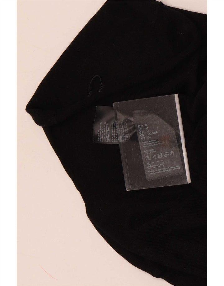 H&M γυναικείο τοπ μακρυμάνικο UK 14 Medium Black Modal