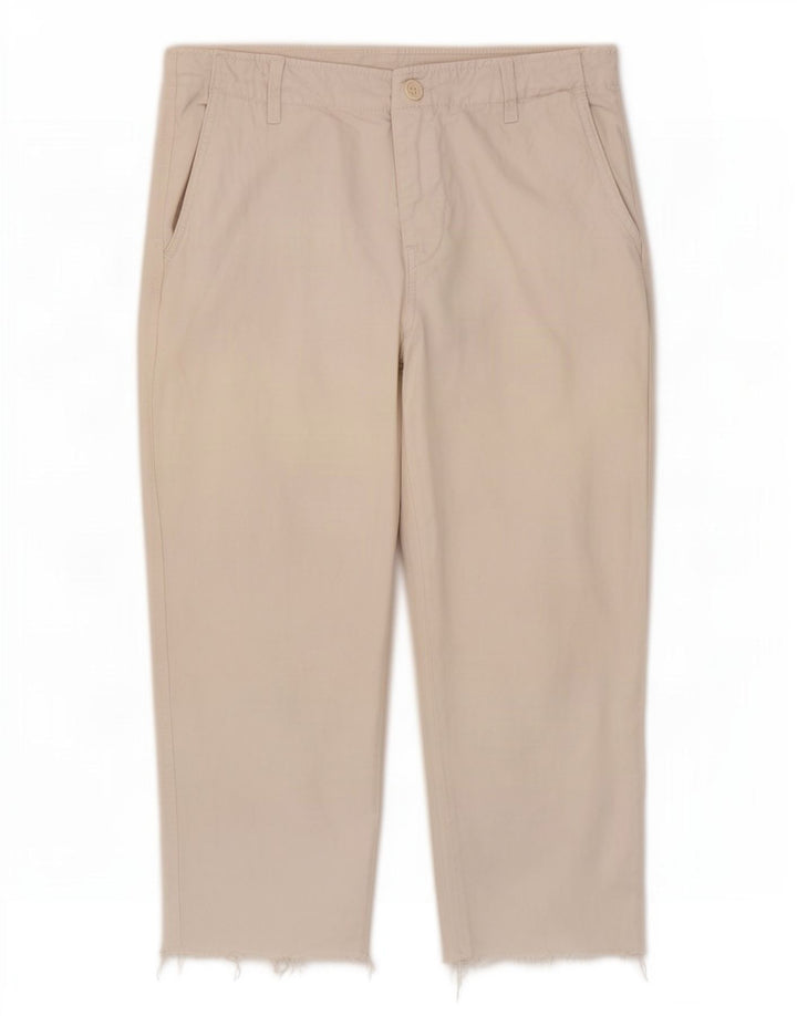 Zara Γυναικείο Παντελόνι Capri EU 40 Medium W30 L21 Beige