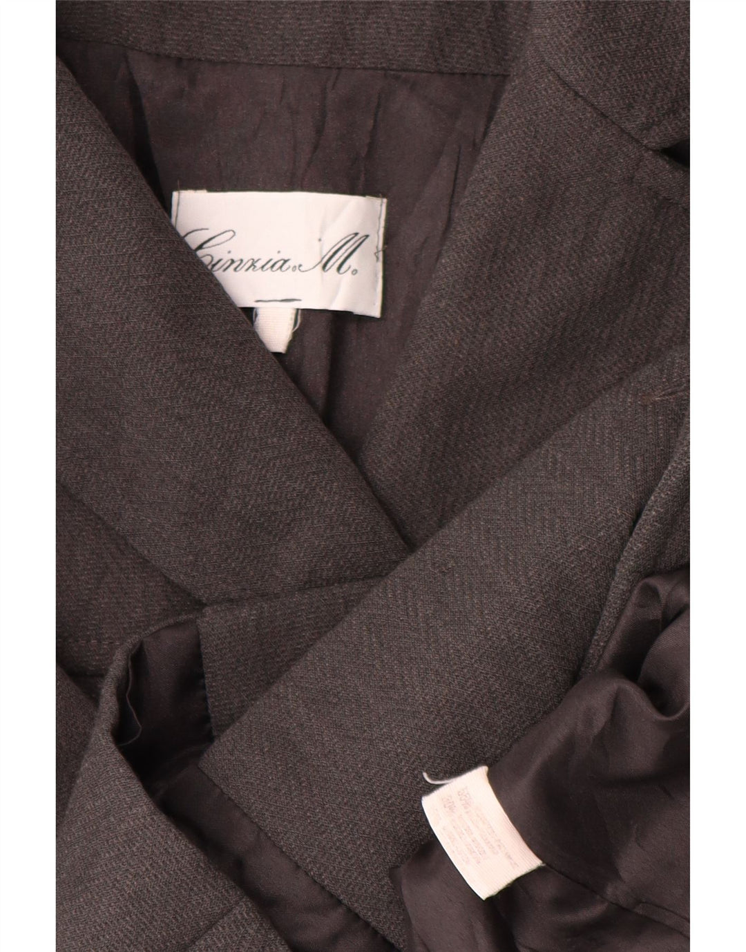 Vintage Γυναικείο Crop Διπλό Μπουφάν Blazer UK 14 Medium Grey