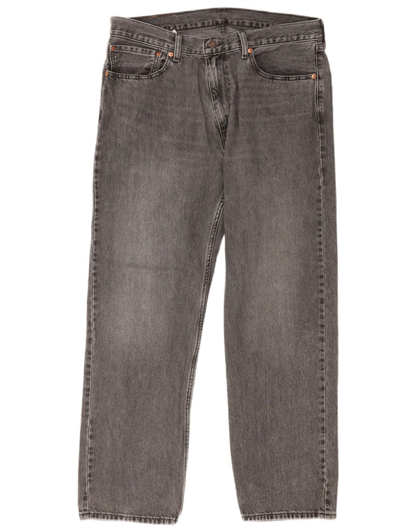 Levi's Mens 555 Relaxed Fit Straight Jeans W34 L32 Γκρι βαμβακερό