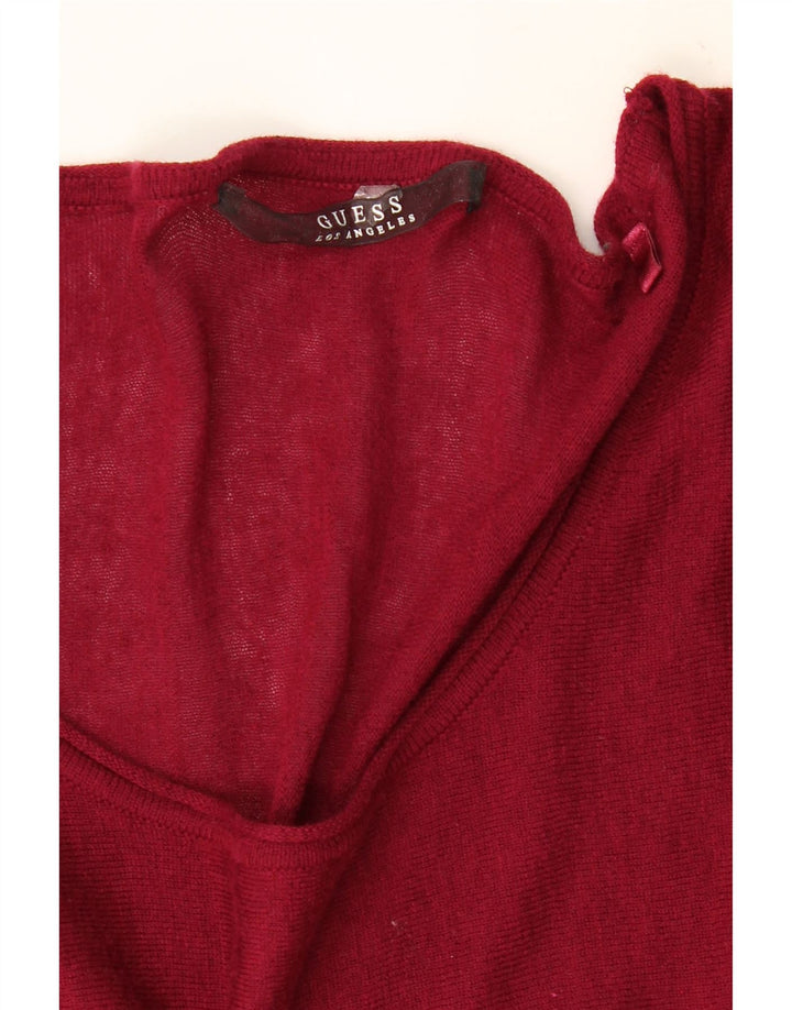 GUESS Womens Longline Boat Neck Jumper Sweater UK 10 Small Multicoloured Vintage Guess and Second-Hand Guess from Messina Hembry 
