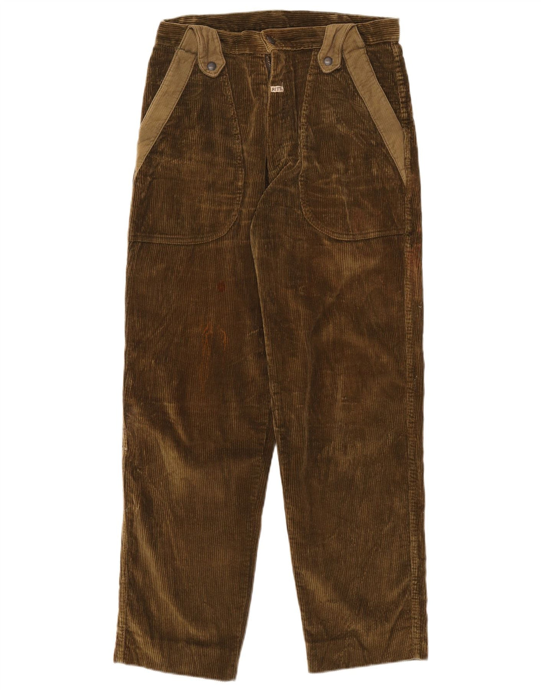 Ανδρικό ίσιο κοτλέ παντελόνι RITT W31 L29 Χακί