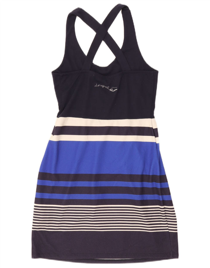 Desigual Graphic Sundress UK 12 Medium Navy Blue ριγέ πολυεστέρας