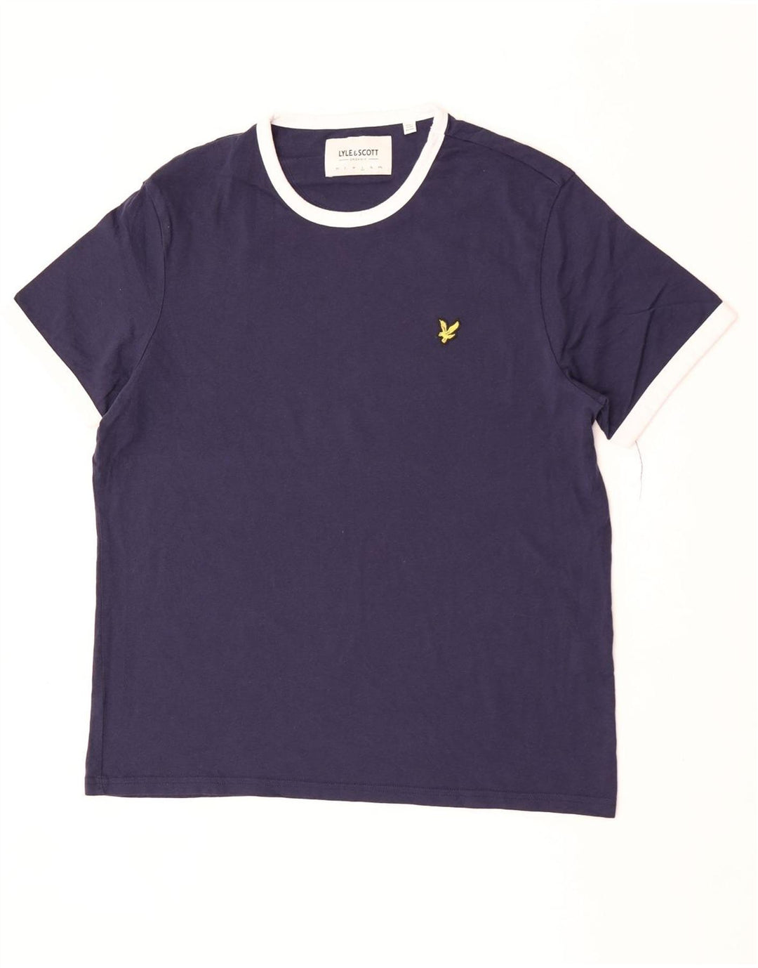 Ανδρικό T-Shirt Lyle & Scott Top Large Navy Blue Colourblock
