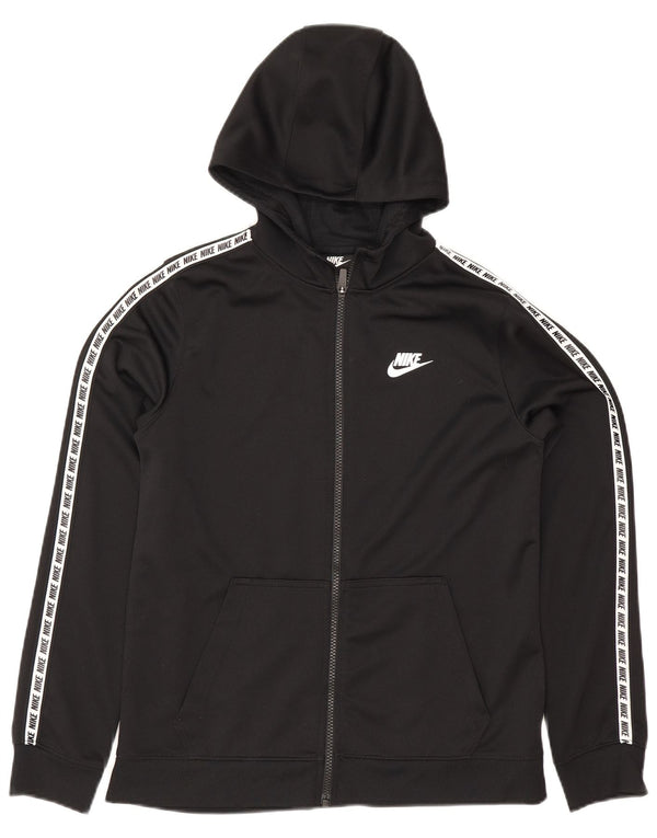 Γραφικό πουλόβερ Nike Boys με κουκούλα 13-14 ετών XL μαύρο χρώμα