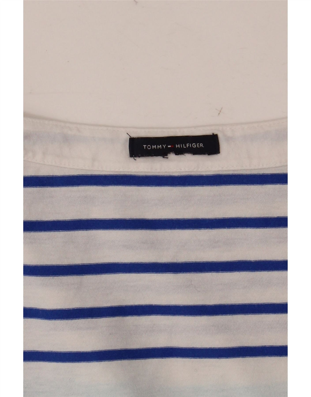 TOMMY HILFIGER Γυναικείο τοπ 3/4 με μανίκια UK 12 μεσαία μπλε ριγέ