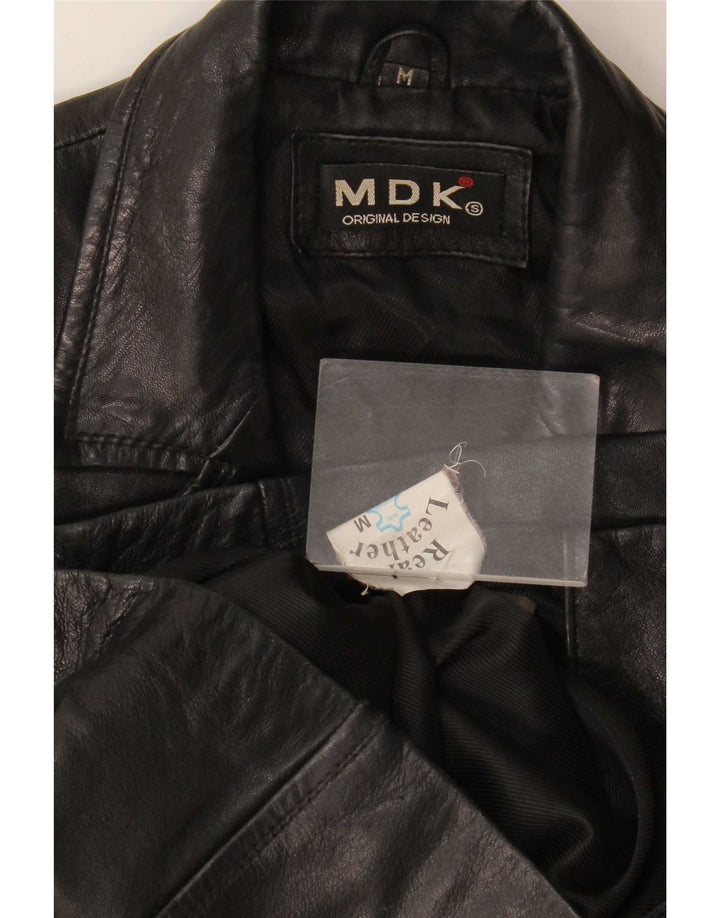 MDK Γυναικείο Δερμάτινο Μπουφάν UK 12 Μεσαίο Μαύρο