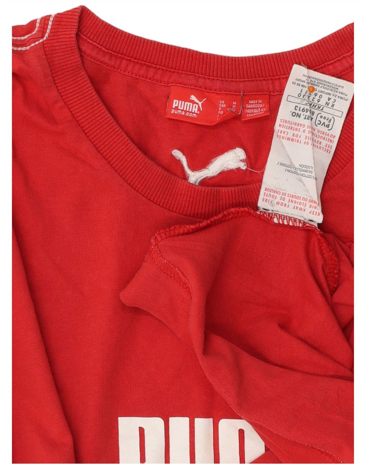 Ανδρικό γραφικό T-Shirt PUMA Top Μεσαίο κόκκινο βαμβακερό