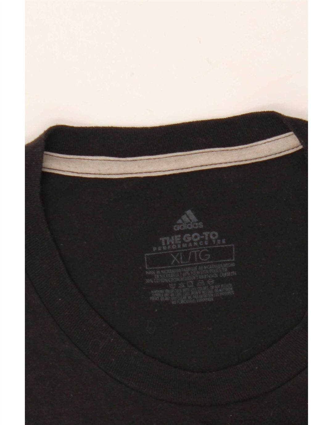 Ανδρικό γραφικό T-Shirt Adidas Climalite Top XL μαύρο πολυεστέρα
