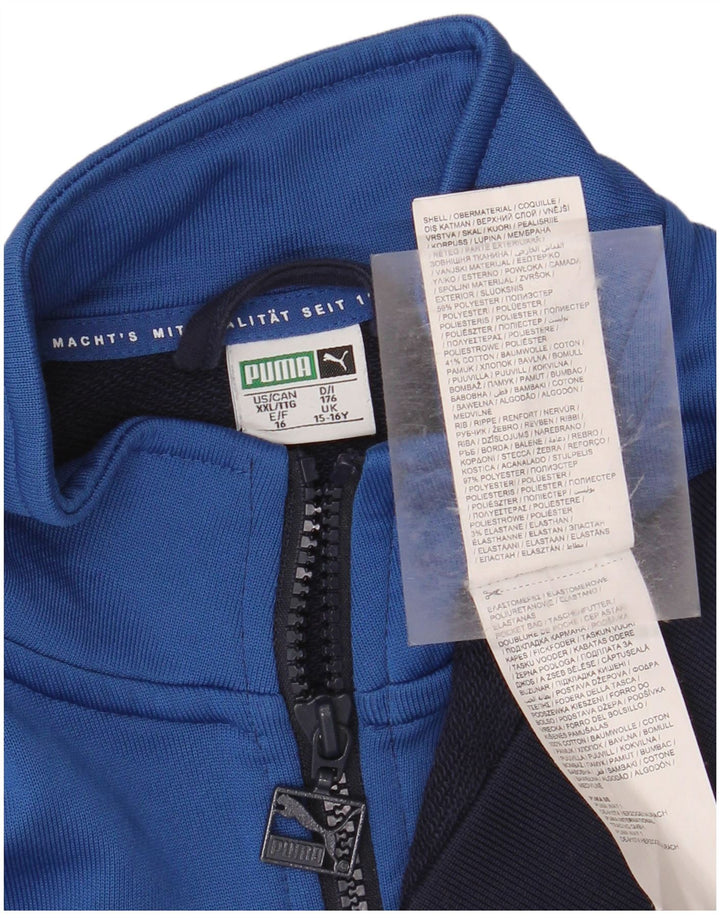Κορυφαία φόρμα PUMA για αγόρια μπουφάν 15-16 ετών Navy Blue Colorblock Πολυεστέρας