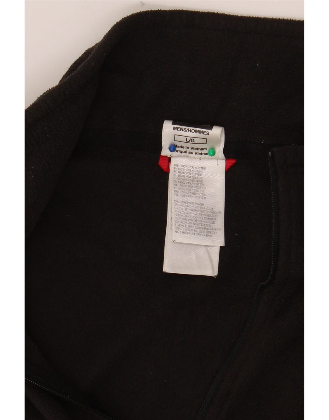 THE NORTH FACE Ανδρικό φερμουάρ Fleece Jumper Μεγάλο Μαύρο Πολυεστέρα