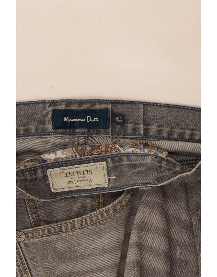 Massimo Dutti Ανδρικό Slim Jeans EU 46 XL W36 L28 Γκρι