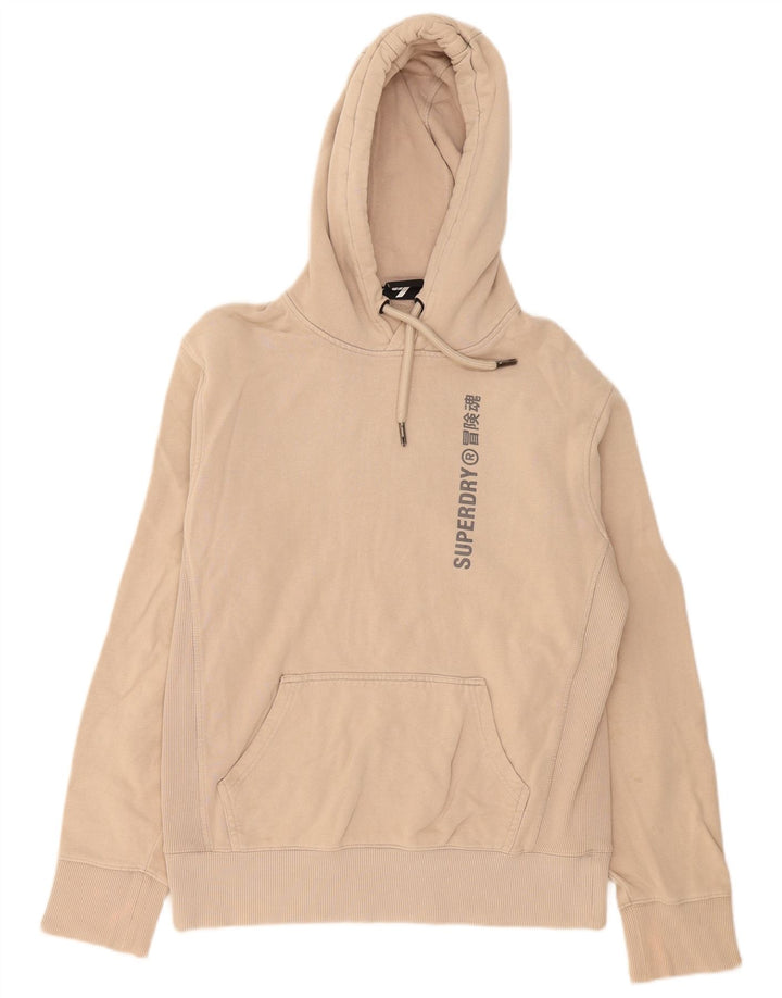 Superdry Ανδρικό γραφικό μπλούζα με κουκούλα μικρό μπεζ