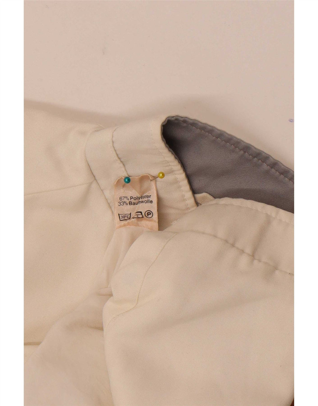 Vintage Γυναικείο Bomber Jacket IT 46 Large White Colourblock Polyester