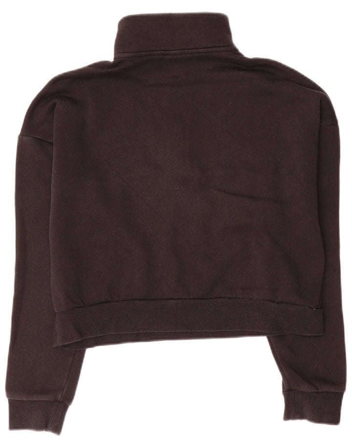 ADIDAS Girls Loose Fit Crop Φούτερ 12-13 ετών Μαύρο βαμβακερό