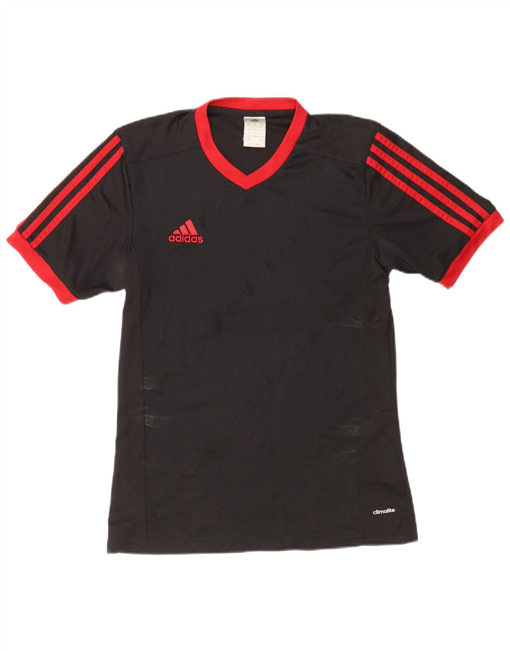Adidas Ανδρικό T-Shirt Climalite Top Μικρό Μαύρο ριγέ