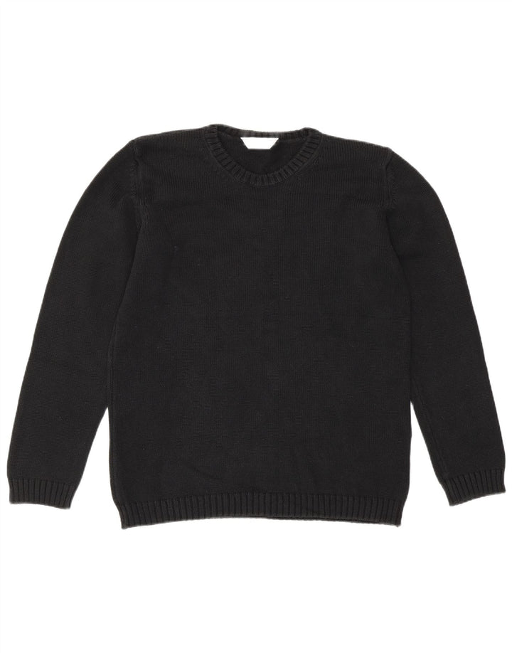 Marks & Spencer Γυναικείο πουλόβερ υπερμεγέθη Crew Neck Jumper UK 10 Small Black