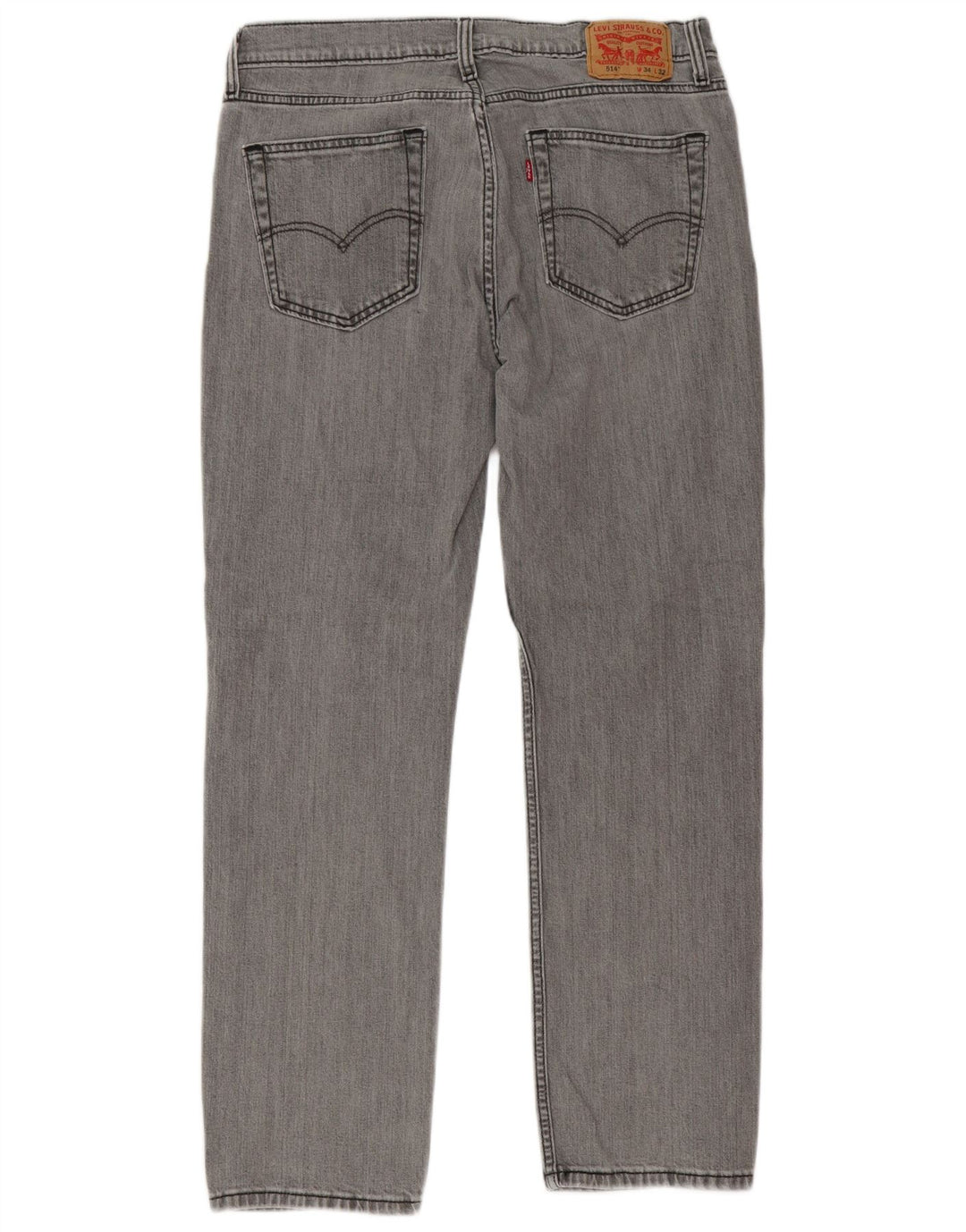 Levi's Mens 514 Straight Jeans W34 L32 Γκρι βαμβακερό