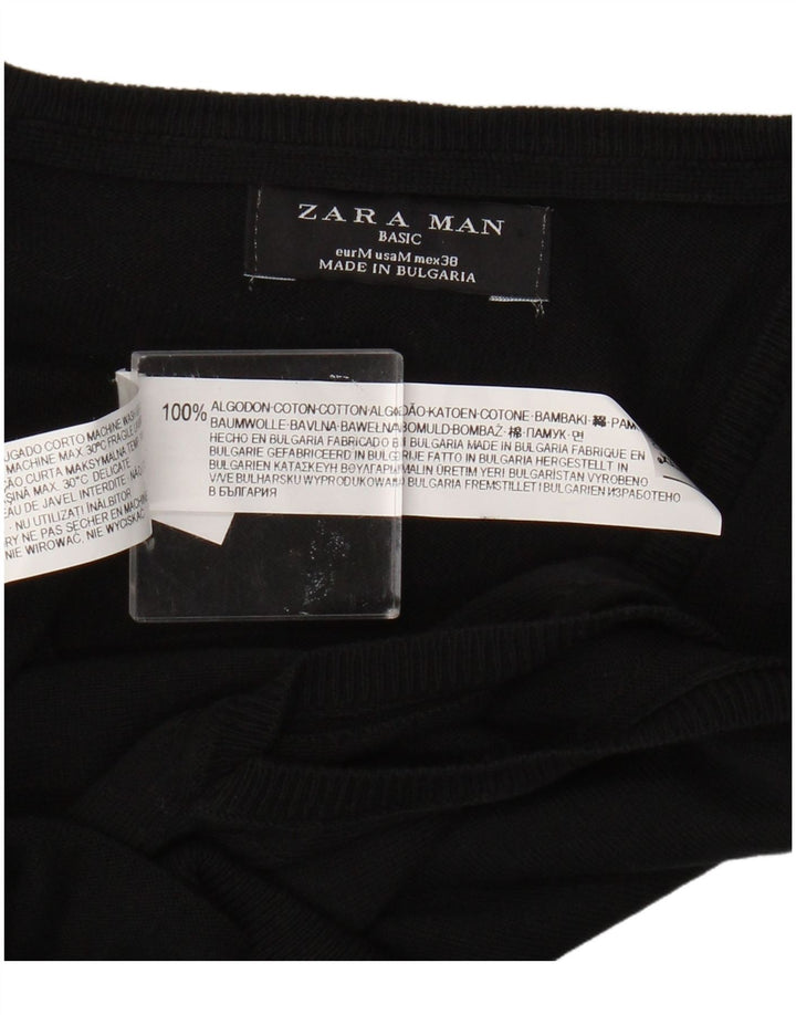 Zara ανδρικό γιλέκο Tank Top Μεσαίο μαύρο βαμβακερό