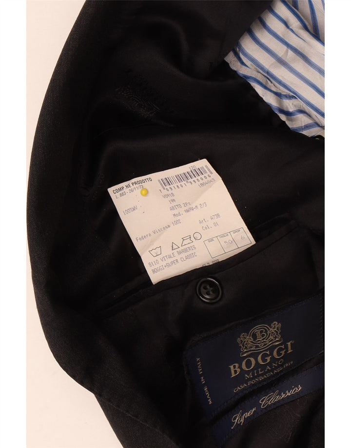 Boggi Ανδρικό Μπουφάν Milano με 3 κουμπιά σακάκι IT 50 Large Grey Wool
