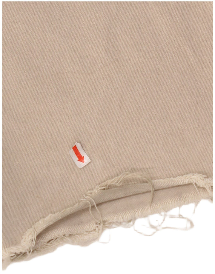 ZARA Womens The Marine ψηλόμεσο φαρδύ τζιν EU 34 2XS W24 L29 Beige