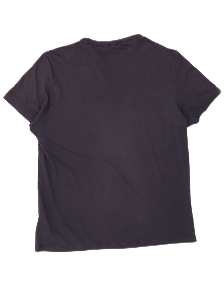 Ανδρικό γραφικό μπλουζάκι JACK & JONES Τοπ μεσαίου μπλε βαμβακερό