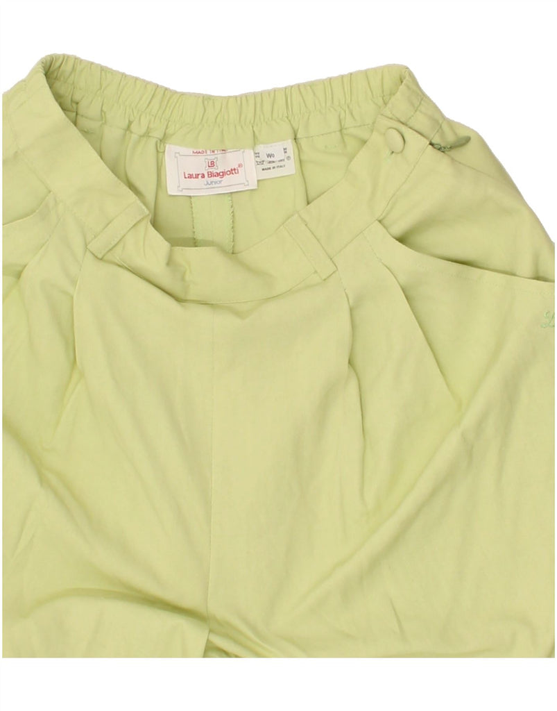 LAURA BIAGIOTTI Girls 3 Button 2 Piece Set 14-15 Years W24 Green Viscose Vintage Laura Biagiotti and Second-Hand Laura Biagiotti from Messina Hembry 