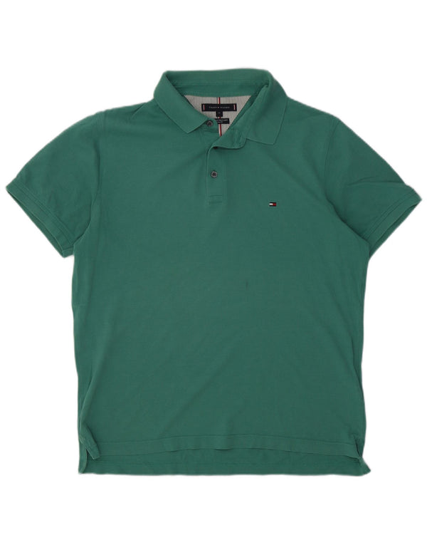 Tommy Hilfiger Ανδρικό πουκάμισο Polo Slim Fit XL Πράσινο βαμβακερό
