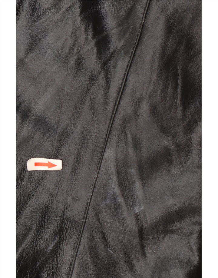 Vintage Γυναικείο Δερμάτινο Μπουφάν IT 48 XL Μαύρο Colourblock