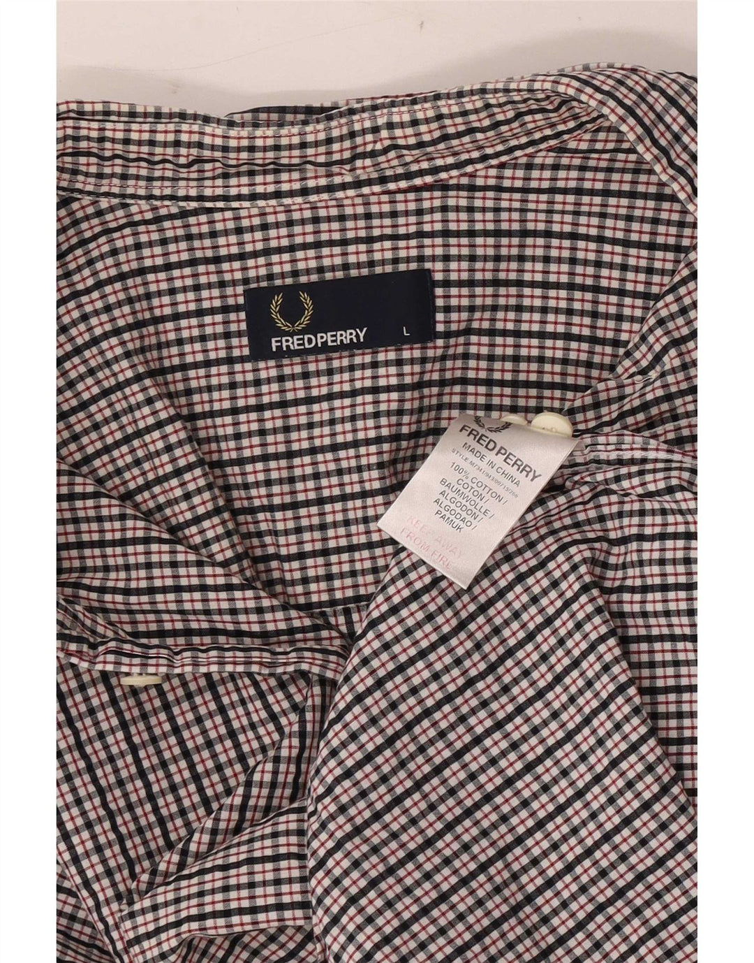 Fred Perry Ανδρικό πουκάμισο μεγάλο πολύχρωμο βαμβακερό καρό