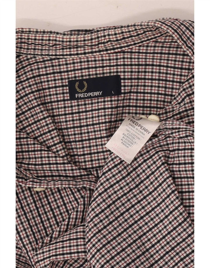 Fred Perry Ανδρικό πουκάμισο μεγάλο πολύχρωμο βαμβακερό καρό