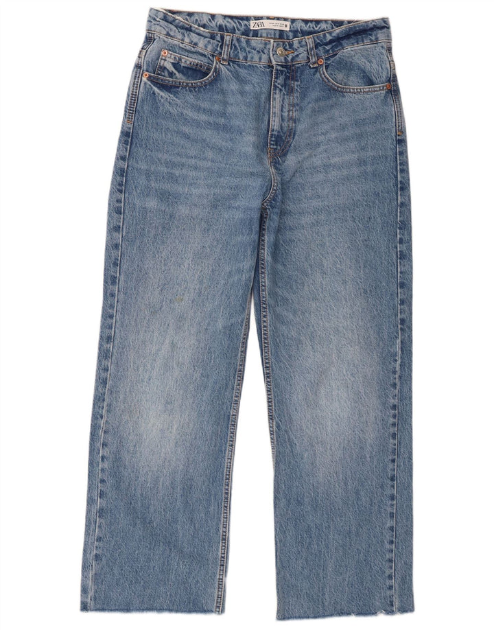 Zara Γυναικείο Straight Jeans EU 40 Medium W30 L28 Blue Cotton