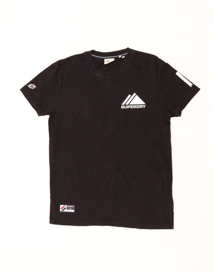 Ανδρικό γραφικό T-Shirt Superdry Top Μεσαίο μαύρο βαμβακερό